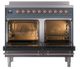 Ilve® Nostalgie II Noblesse 40'' Blue Gray Pro Style Induction Range with Copper Trim-1