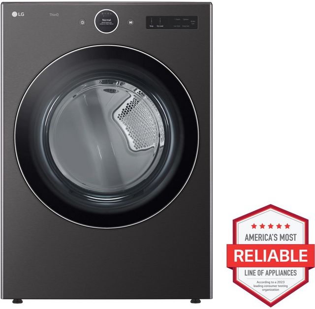 LG 7.4 Cu. Ft. Black Steel Front Load Electric Dryer-1