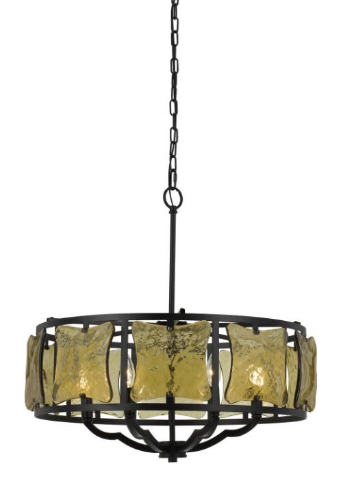 Cal® Lighting & Accessories Revenna Black Chandelier-0