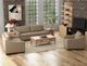 International Furniture Direct Natural Parota Brown Sofa-1