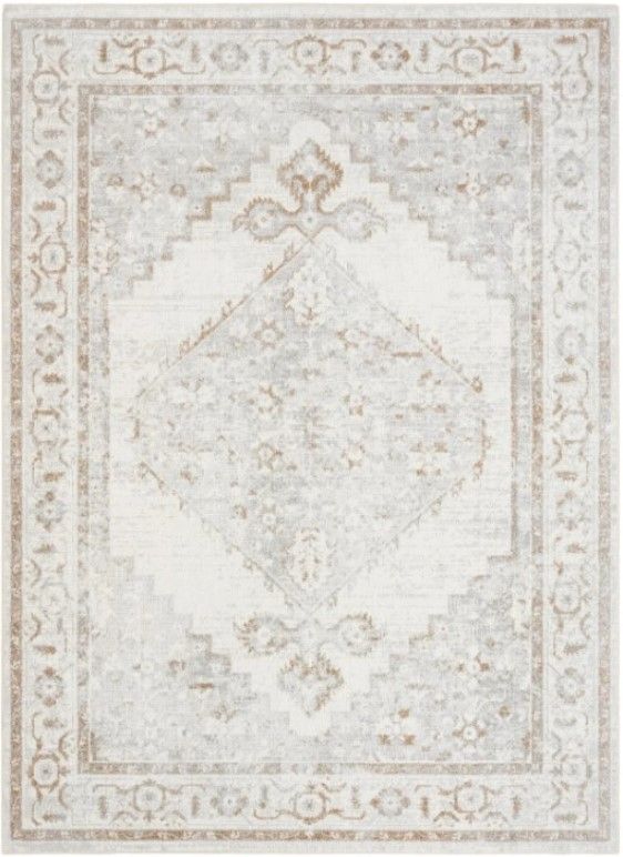 Nourison Home™ Astra Machine Gray Gold 5'x7' Area Rug-0