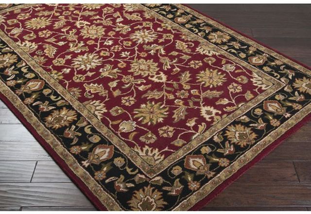 Surya Crowne Burgundy 2'x3' Throw Rug-2