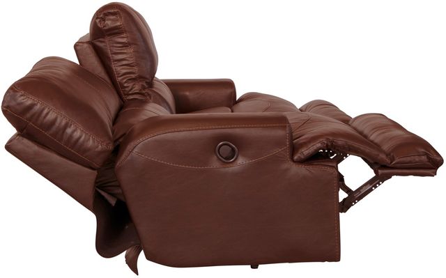 Catnapper® Wembley Walnut Leather Lay Flat Reclining Sofa-4