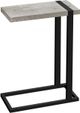 Monarch Specialties Inc. Grey Top Accent Table with Black Metal Frame-0