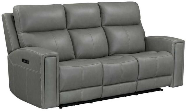 Liberty Furniture Camden Aline Light Gray Leather Power Reclining Sofa-0