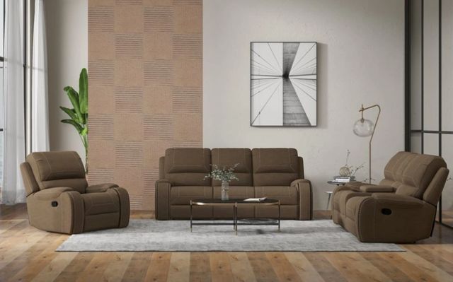 Emerald Home Adrian Walnut Brown Manual Reclining Sofa-1