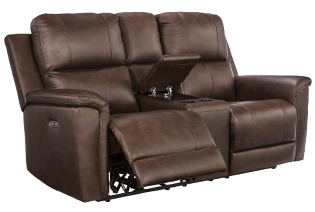 Signature Design by Ashley® Bleckley Espresso Power Reclining Loveseat with Console and Adjustable Headrest-0