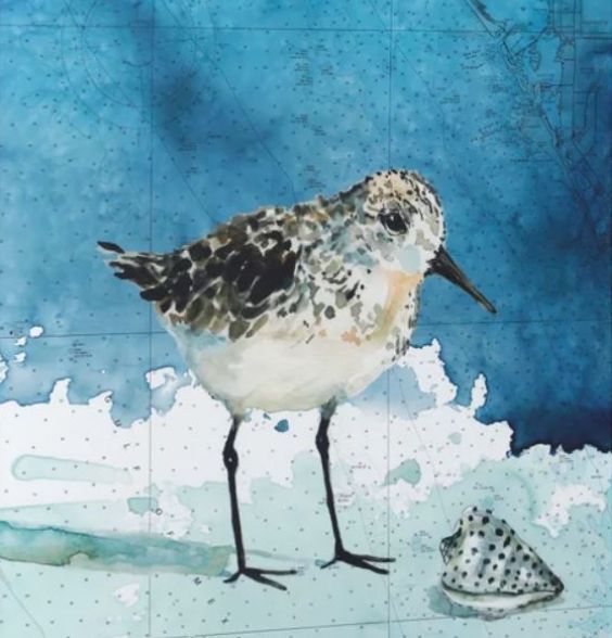 Stylecraft Sandpiper I Blue/White Wall Art-1
