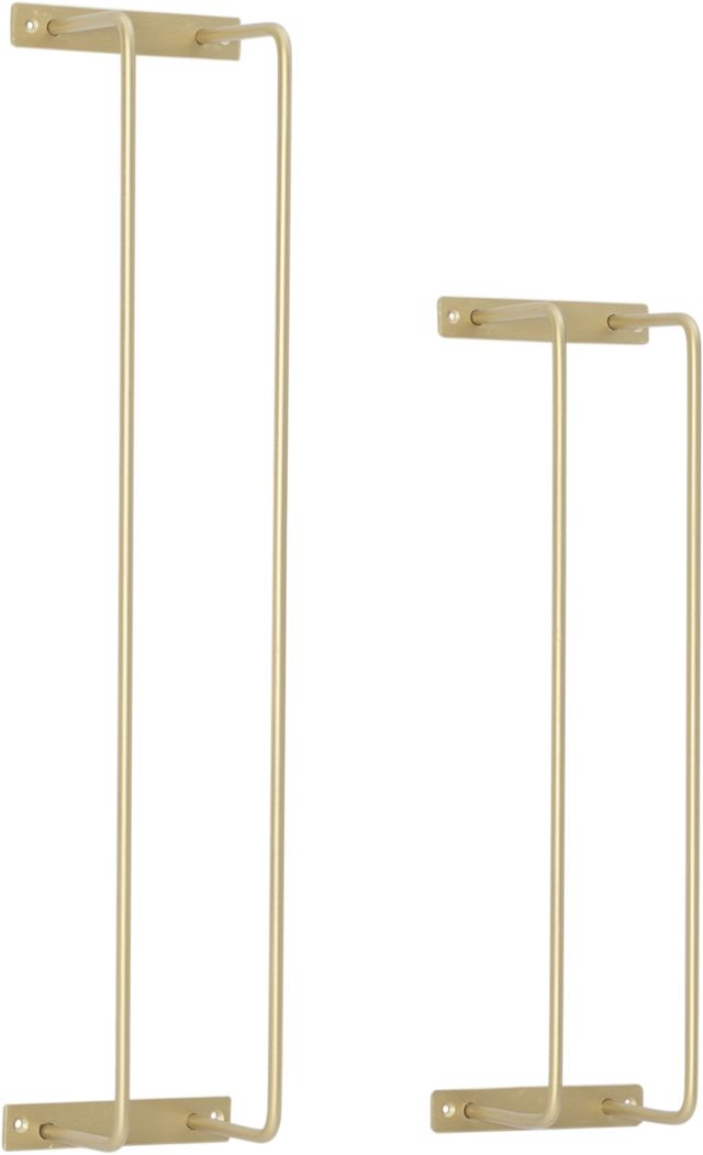 Powell® Triston Set of 2 Gold Metal Towel Racks-0