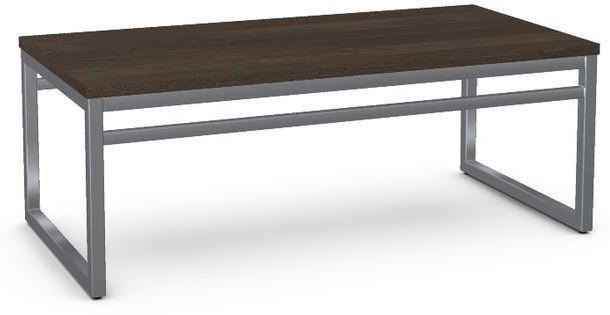 Amisco Customizable Crawford Birch Veneer Coffee Table with Metal Frame-0