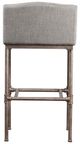 HH2 Home Dillon Textured Silver Stationary Counter Stool-2