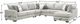 Albany Industries 4-Piece Glenrock Gray U-Shape Sectional-1
