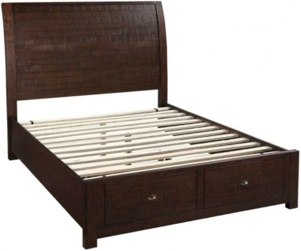 Winners Only® Union Dark Brown California King Sleigh Storage Bed-2
