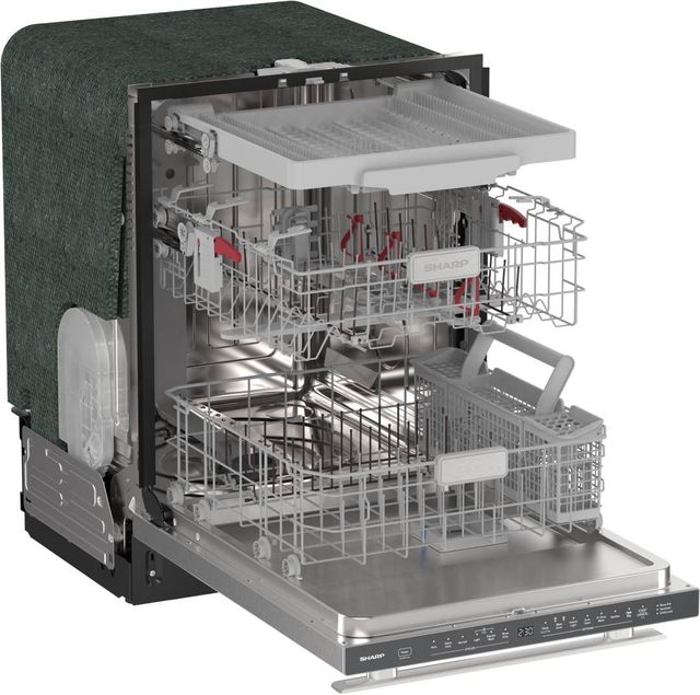Sharp® 24" Stainless Steel 44dB Top Control Dishwasher with Auto Door Open-2