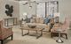 Hammary® Timber Forge Light Brown Rectangular Coffee Table with Aged Natural Silver Base-2