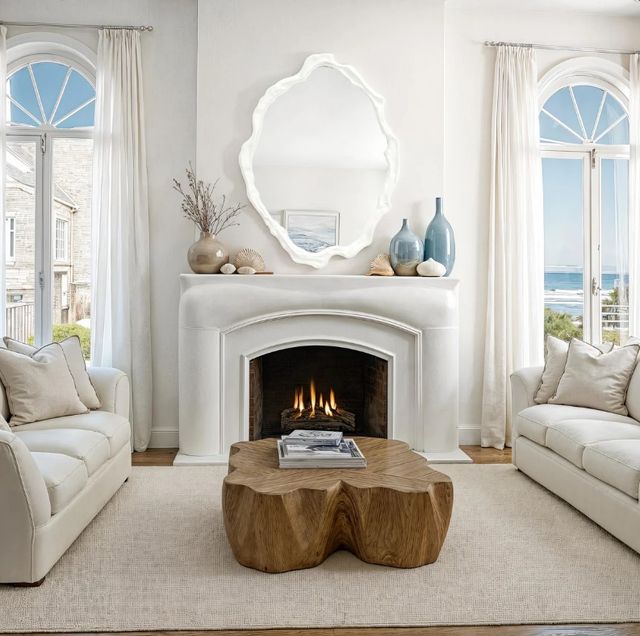 Renwil® Tida Matte White Accent Mirror-1