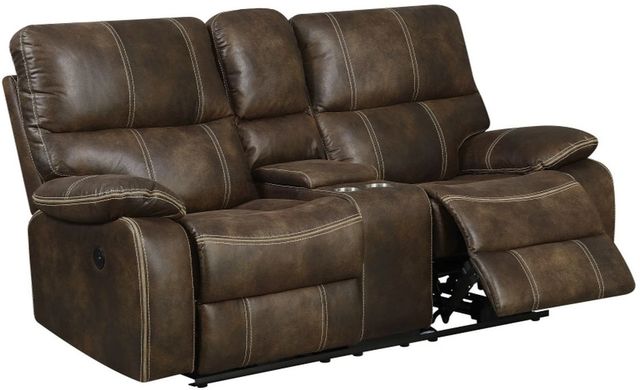 Emerald Home Jessie James Brown Power Reclining Loveseat-0