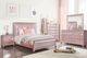 Furniture of America® Avior Rose Gold Twin Upholstered Bed-1