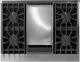 Viking® 5 Series 36" Damascus Gray Pro Style Dual Fuel (LP) Range with Brushed Brass Trim-4