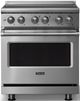 Viking® 5 Series 30" Stainless Steel Pro Style Induction Range with Polished Chrome Trim-0