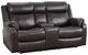 Homelegance® Yerba Dark Brown Double Manual Reclining Loveseat with Console-0