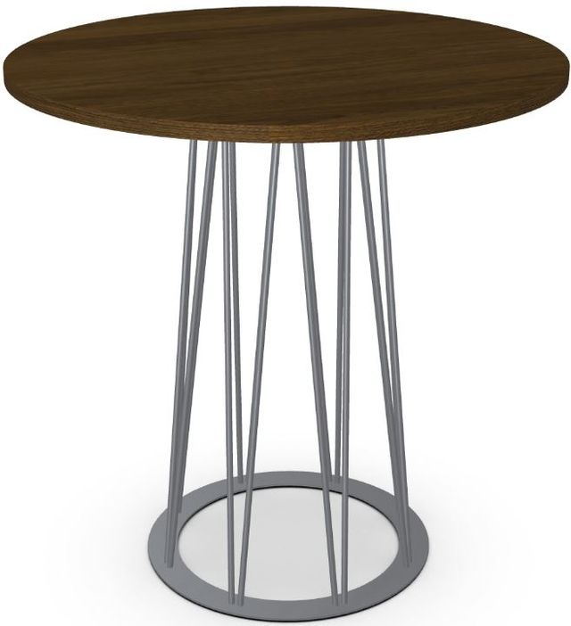 Amisco Customizable Calypso Walnut Veneer Bar Table with 42" Tabletop-3