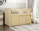 Homelegance® Bartly Natural Pine Twin Youth Low Loft Bunk Bed with Bookcase and Dresser-1