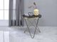 ACME Furniture Valora Black Glass Top End Table with Champagne Base-1