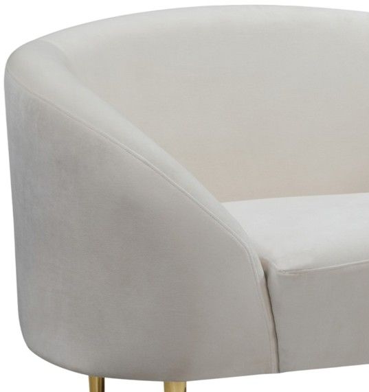 Meridian Furniture Ritz Cream Velvet Chair-2