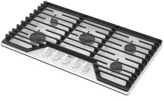 Whirlpool® 36" White Gas Cooktop-2