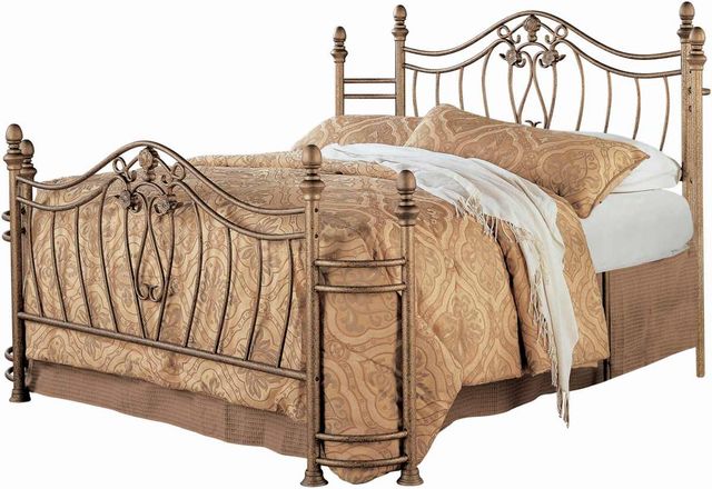 Coaster® Sydney Brushed Gold Queen Bed-0