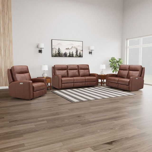 Aurora Furniture Muskoka Pecan Power Reclining Loveseat-3