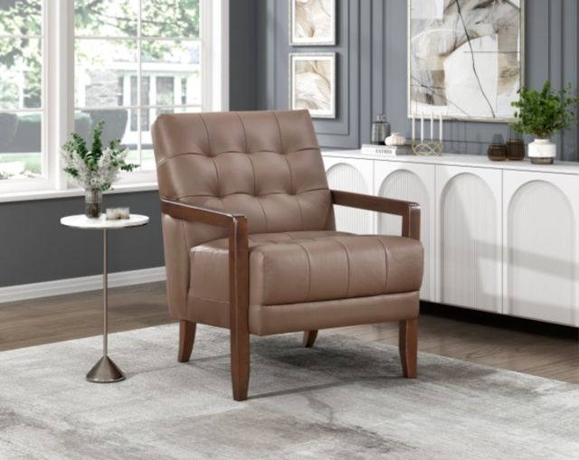 Homelegance® Crafton Brown/Walnut Accent Chair-1