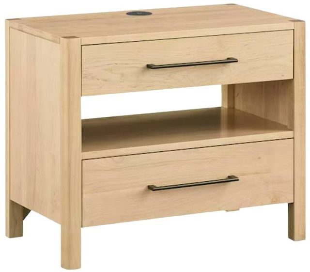 Bassett® Furniture BenchMade Parkway Lucent 2-Drawer Nightstand with Charger-0