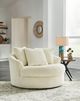 Signature Design by Ashley® Lindyn Ivory Oversized Swivel Accent Chair-4