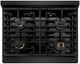 ZLINE Autograph Edition Paramount 30" Black Stainless Steel Pro Style Dual Fuel Range with Polished Gold Accents-3