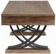 ACME Furniture Pellio Antique Oak Coffee Table with Black Base-3