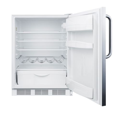 Summit Peak24 Series 24" 5.8 Cu. Ft. Stainless Steel ADA Compliant Under Counter Refrigerator-1