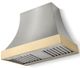 La Cornue CornuFé Cascade 44" Stainless Steel Wall Mounted Range Hood with Polished Brass Trim-0