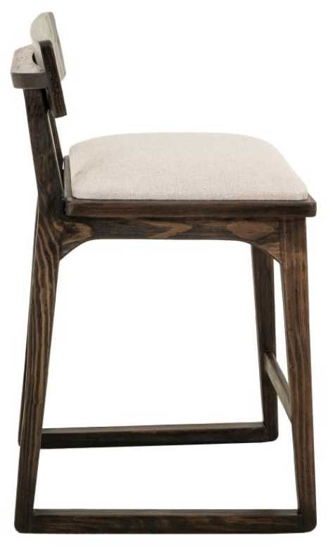 International Furniture Direct Balam Stained Dark/White Barstool-3