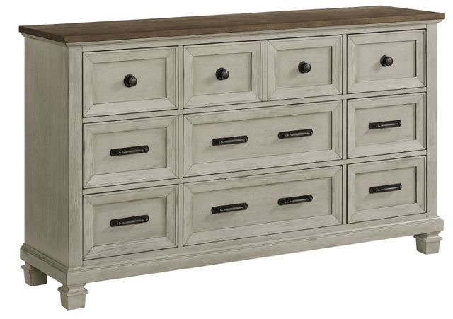 Elements International Farmington Medium Brown/Washed Stone Dresser-0
