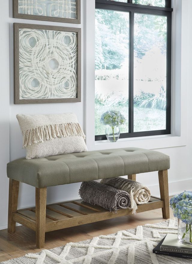 Signature Design by Ashley® Cabellero Gray/Beige Accent Bench-1