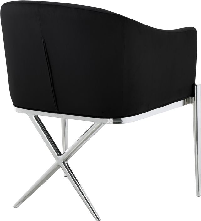 Meridian Furniture Xavier Black/Chrome Velvet Dining Chair-2