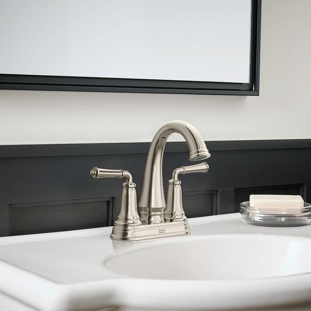 American Standard Delancey® Polished Nickel 4" Centerset 2-Handle Bathroom Faucet with Lever Handles-1