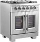 FORNO® Capriasca 30" Stainless Steel Pro Style Gas Range-1