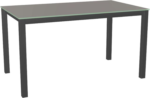 Amisco Customizable Azilis 54" Rectangular Dining Table with 0.5" Taupe Glass Top-0