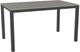 Amisco Customizable Azilis 54" Rectangular Dining Table with 0.5" Taupe Glass Top-0