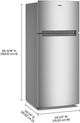 Whirlpool® 28" 18 Cu. Ft. Fingerprint-Resistant Stainless Finish Top Freezer Refrigerator with Total Coverage Cooling-4