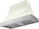 La Cornue Cascade Series 44" Pure White Wall Mounted Range Hood with Satin Chrome Trim-0