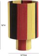 TOV Furniture Guinevere Black/Red/Yellow Striped Cotton Table Lamp-2
